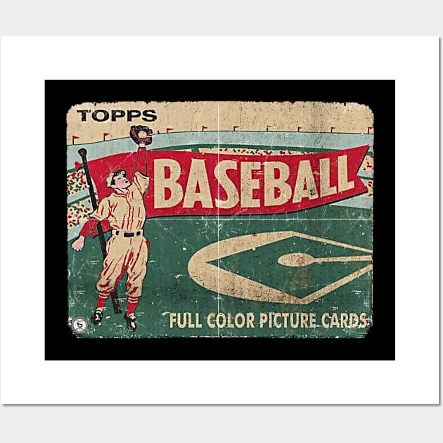 VINTAGE BASEBALL - TOPPS FULL COLOR PICTURE CARDS Wall Art by kedaiadon